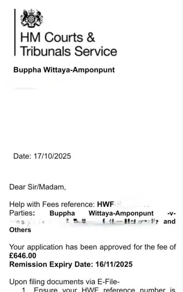 Help with court fees 